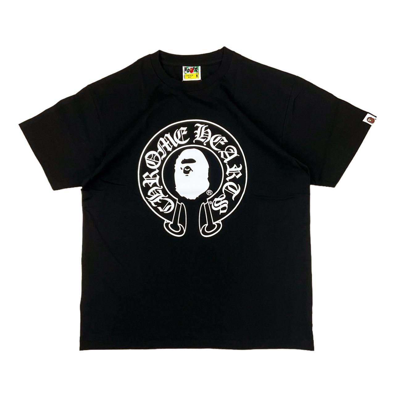 chrome heart x bape shirt