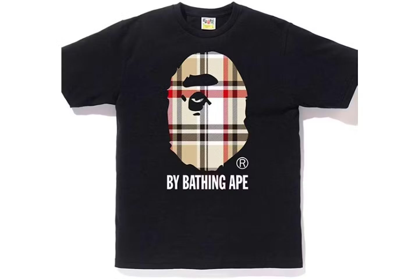 Black Burberry x bape shirt