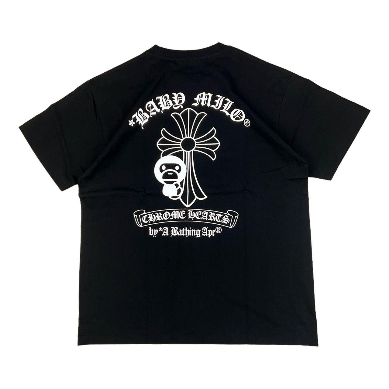 chrome heart x bape shirt
